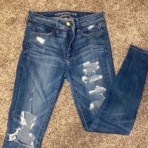 American eagle skinny distressed jeans